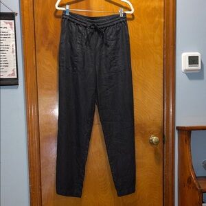 Massimo Dutti Coated Linen Pants